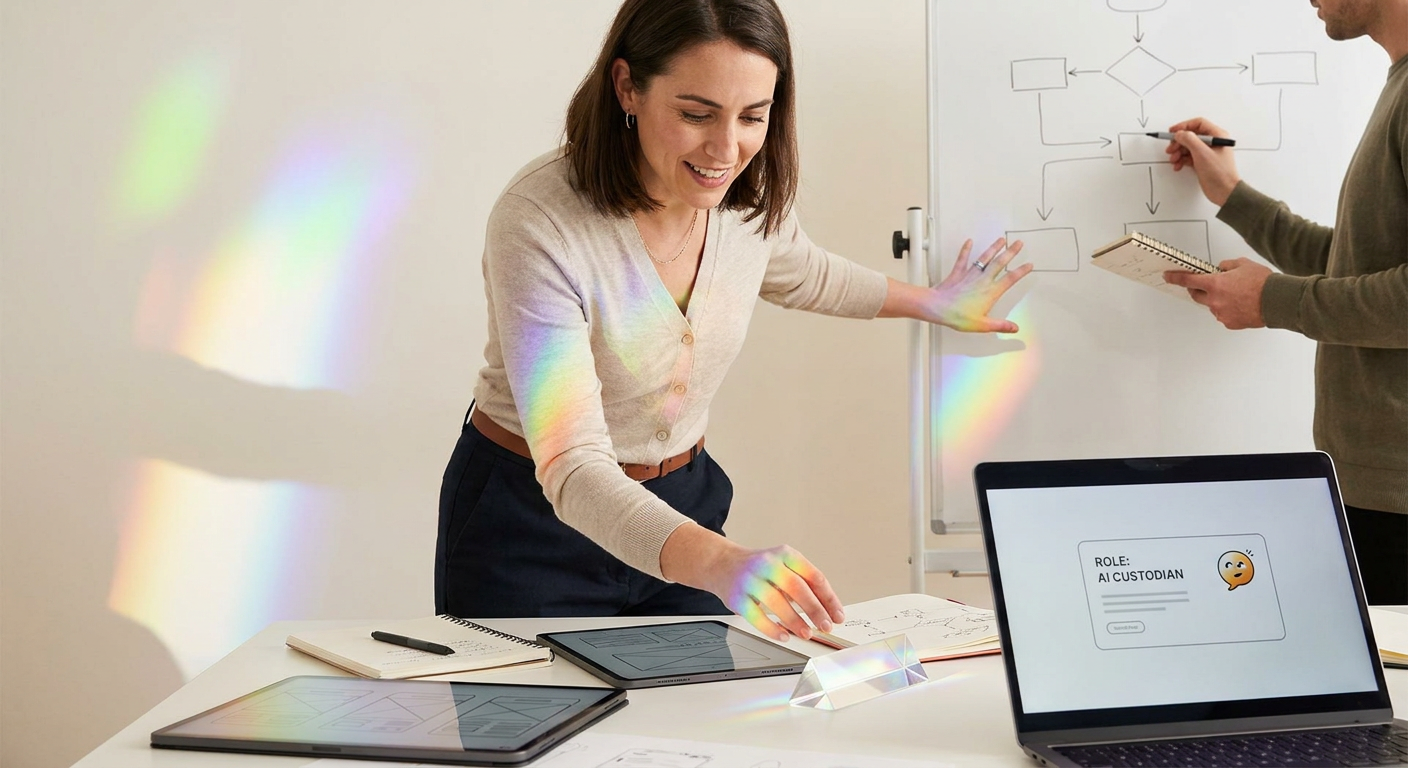 stock photograph depicting "Step 1: Defining the Roles for a Clean Handoff" related to next-generation ui design with ai agents.