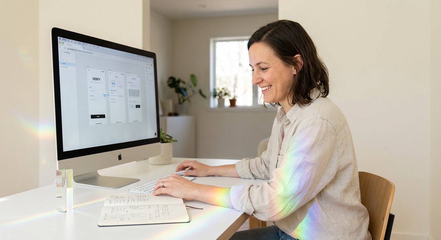 stock photograph illustrating "Shifting from Generation to Verification: The AI Auditor" in the context of high-fidelity prototyping with ai agents.
