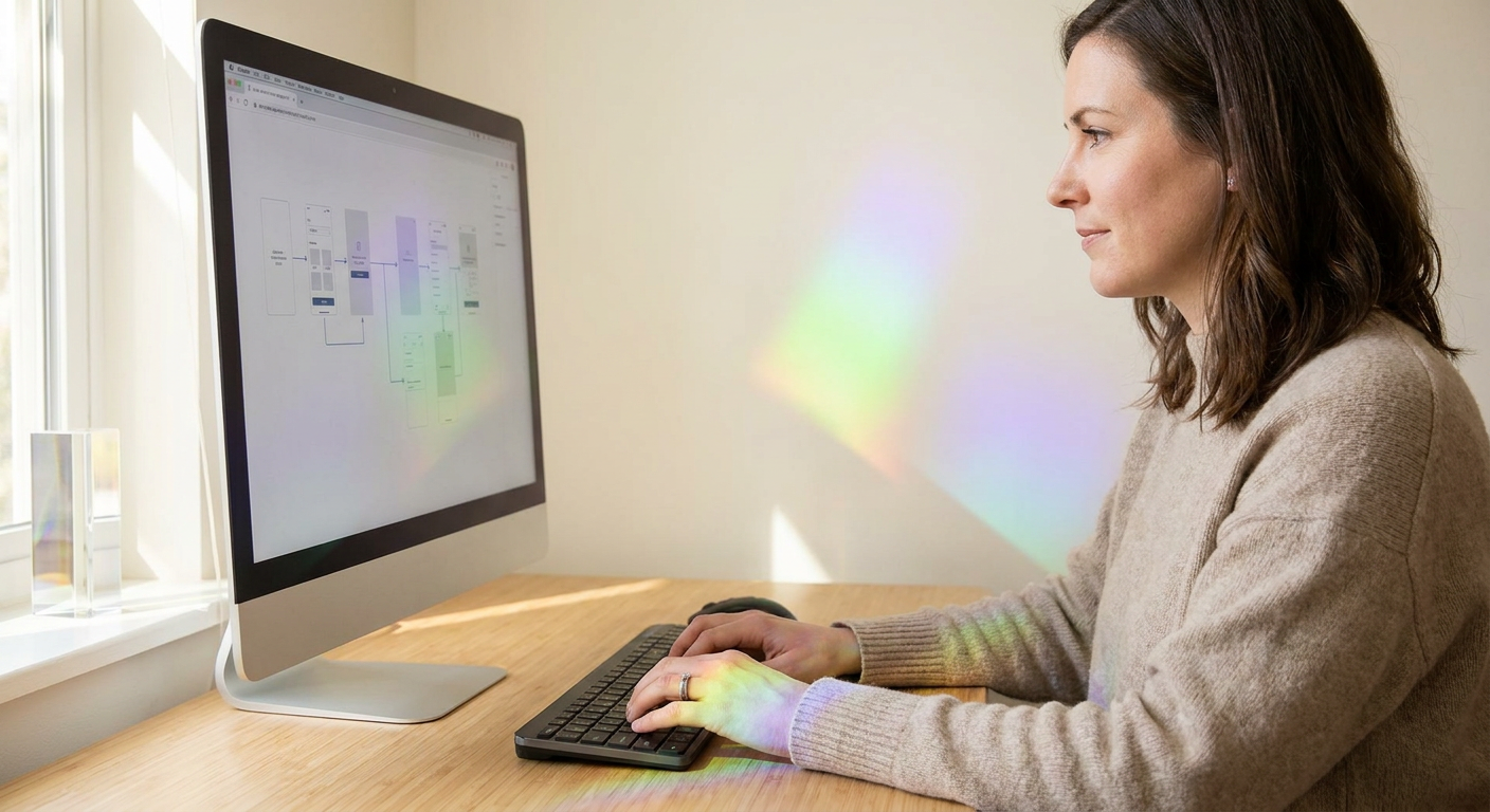 stock photograph depicting "The Professional Shift: Structural Pre-Computation" related to ai-powered user flow mapping tools.