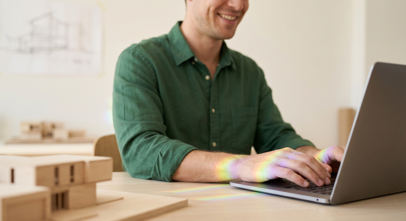 stock photograph depicting "The Prompt-to-Code Approach: Architecture as a Service" related to prompt-to-code vs template builders.