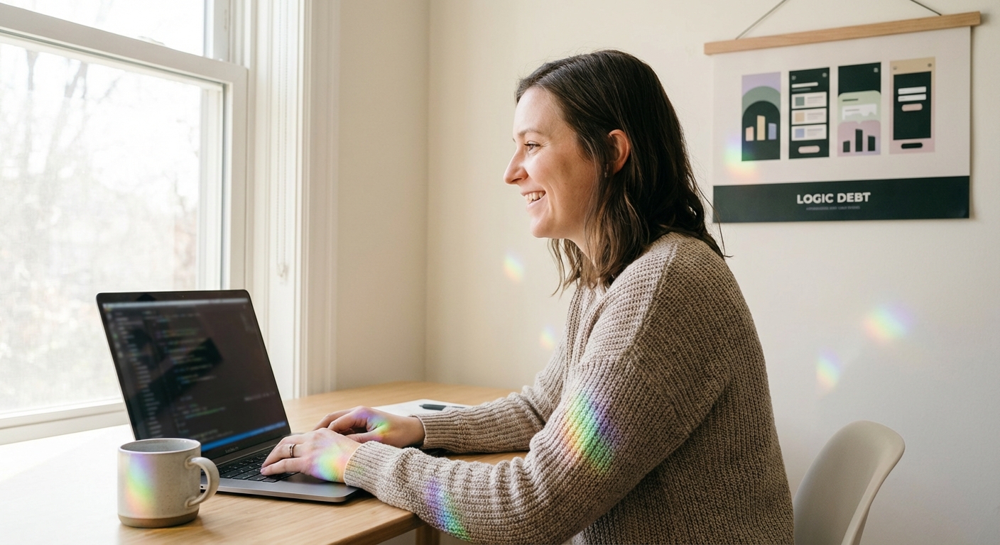 stock photograph illustrating "Beyond the Facade: Why Logic Debt is the New Technical Debt" in the context of how to build a saas with ai tools 2026.