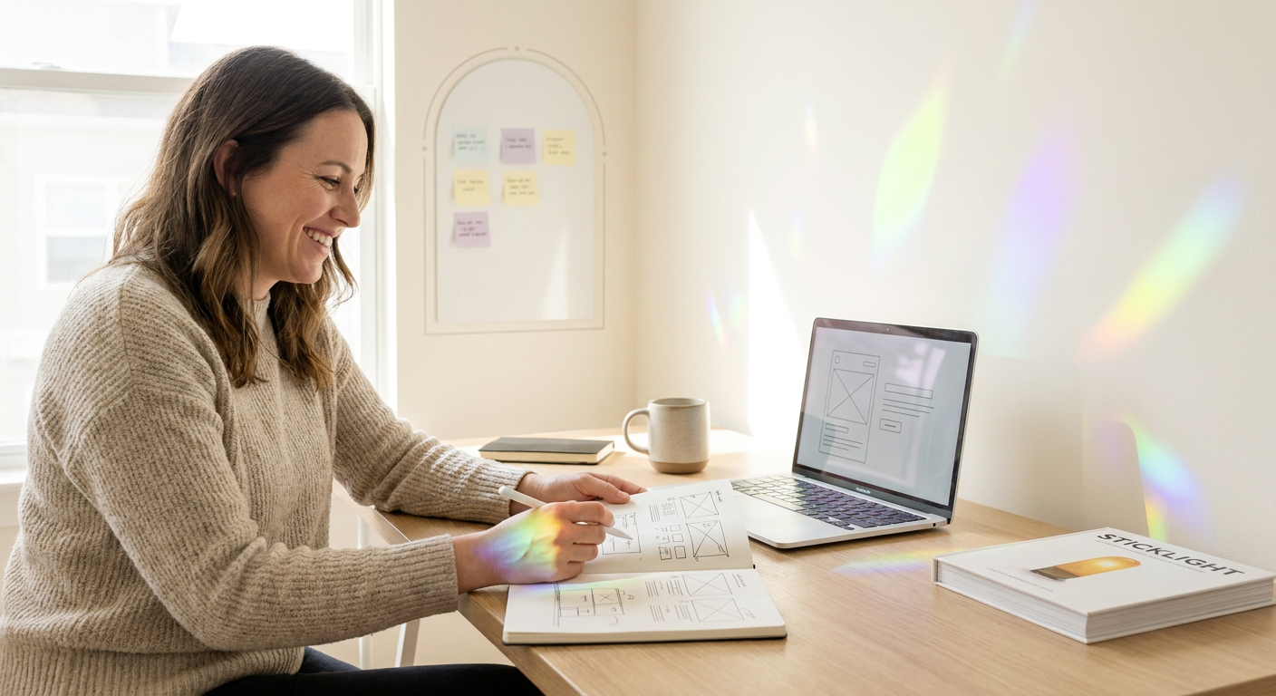 stock photograph illustrating "Beyond the Moodboard: Shifting from Visuals to Structural Logic" in the context of landing page design inspiration.