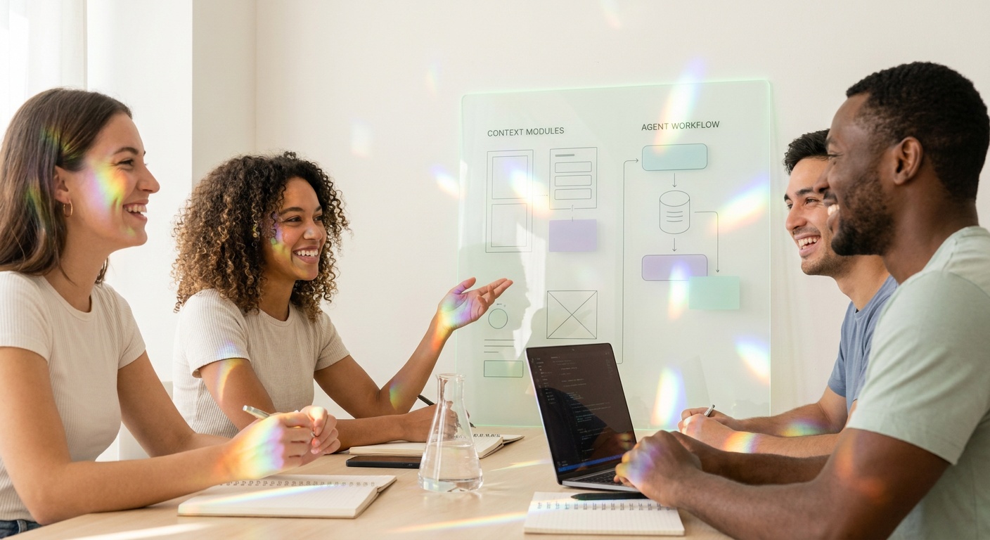 stock photograph depicting "What is the Context Bridge?" related to how do ai agent teams build software in 2026.