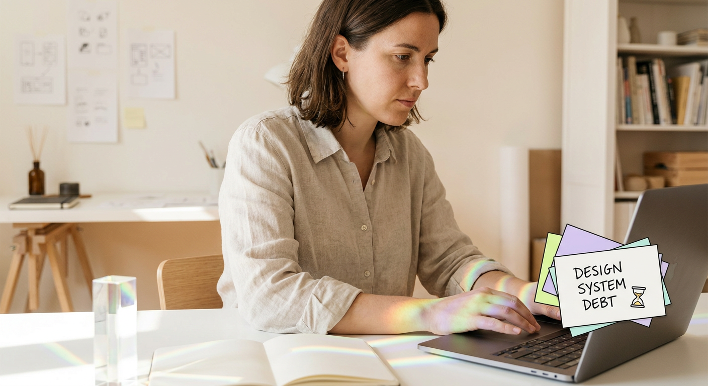 stock photograph illustrating "The Lure of Instant Gratification: The Rise of 'Design System Debt'" in the context of when to use generative ai vs a design system.